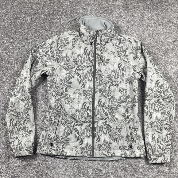 North Face Jacket Womens Small Soft Shell Fleece Zip Up Floral Outdoors - Picture 2 of 16